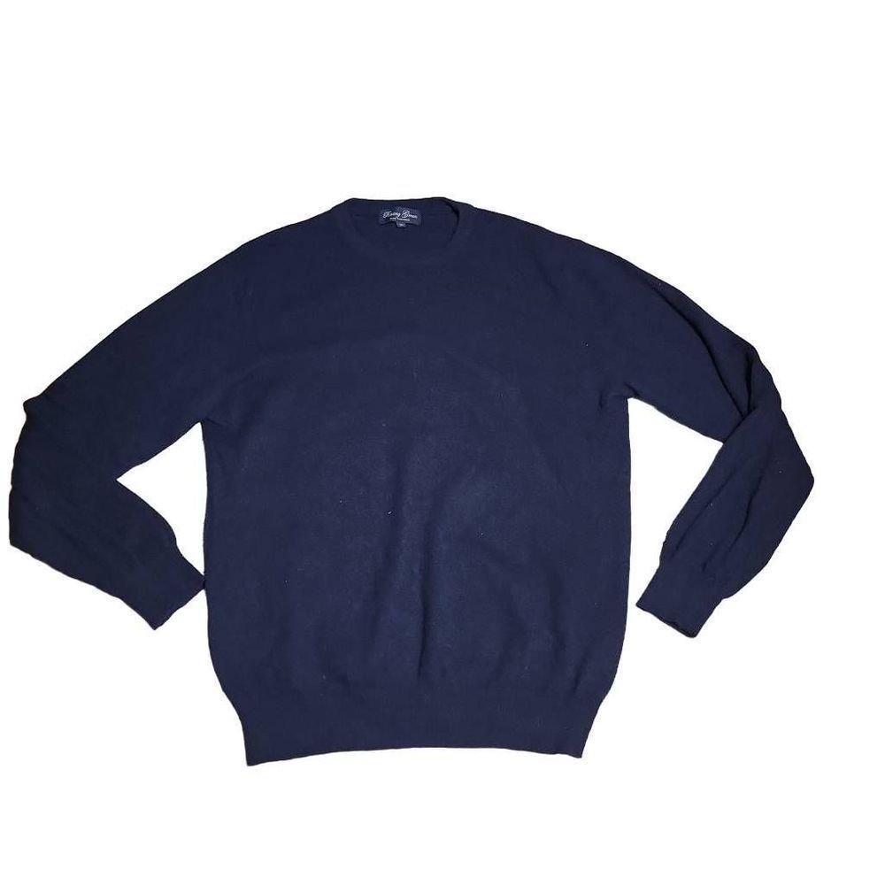 Racing green Italian pure cashmere navy blue crewneck sweater